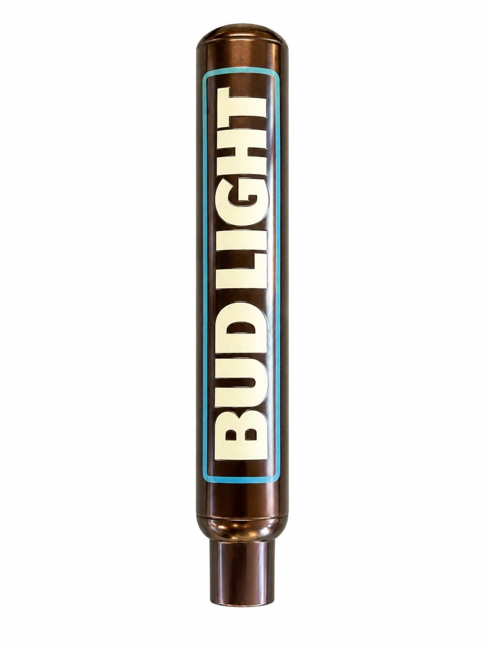 Vintage Bud Light Beer Tap Handle Brown Acrylic Draft Tap Knob Breweriana Bar